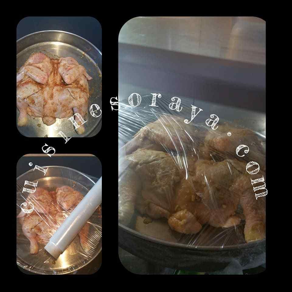 Poulet au four à la citronnelle en crapaudine