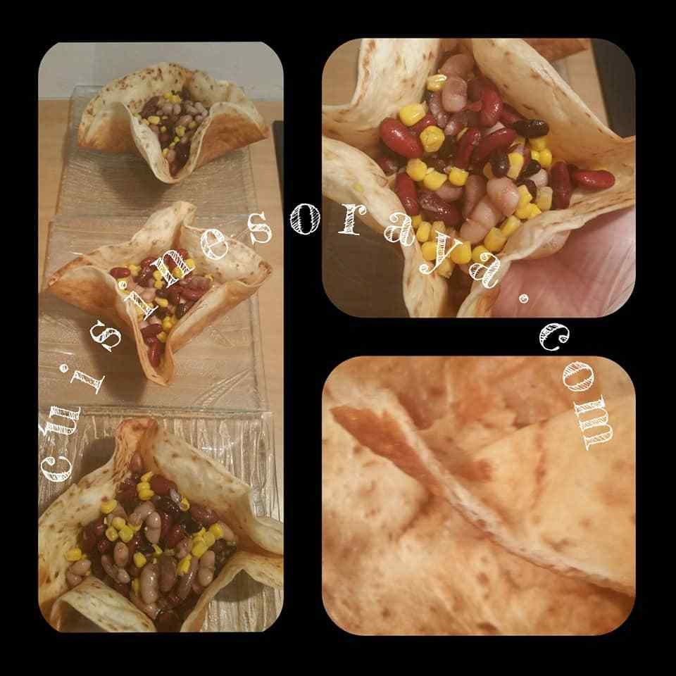 Bol tortillas croquante avec sa salade mexicaine