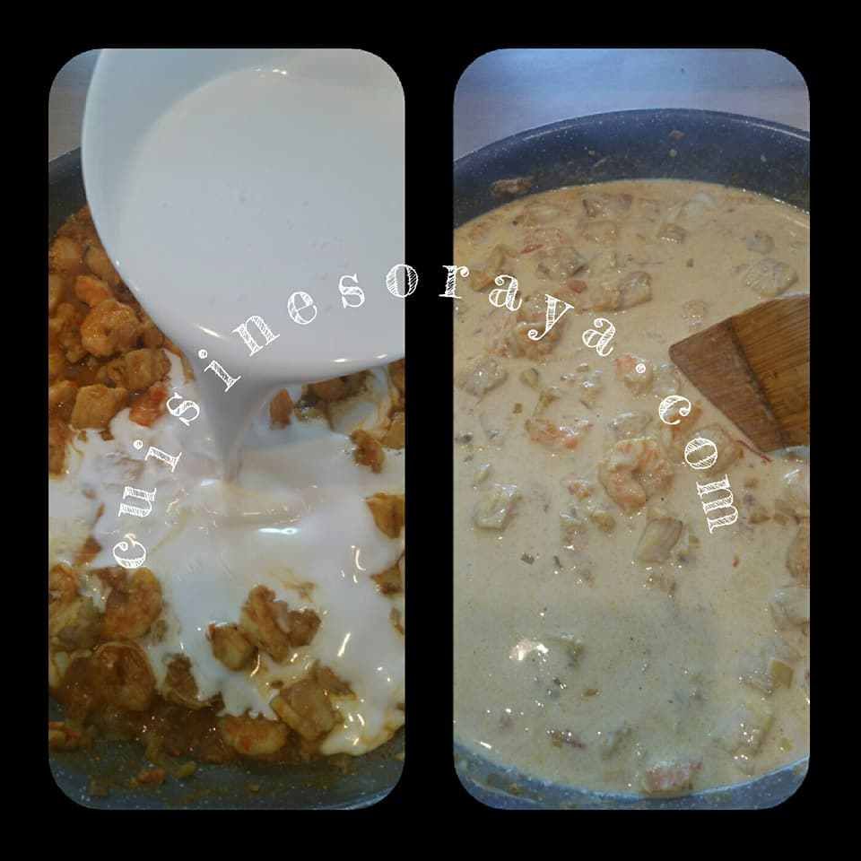 Poisson et crevette au lait de coco
