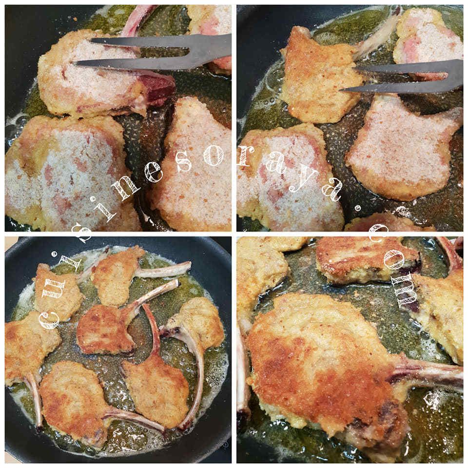 Côtelettes d'agneau panées