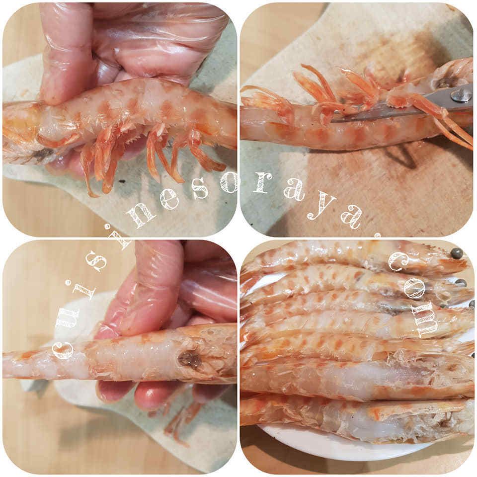 Bar au four à la sauce aux crevettes et au poivron grillé