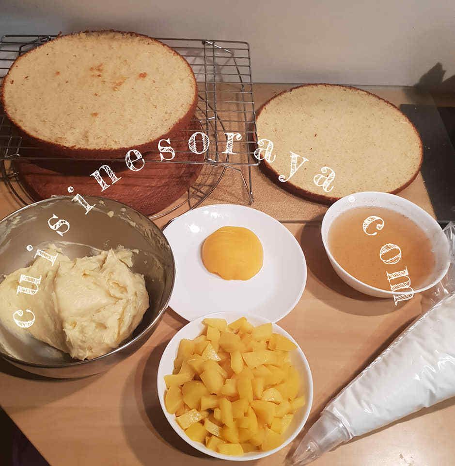 Gâteau pêcher mignon