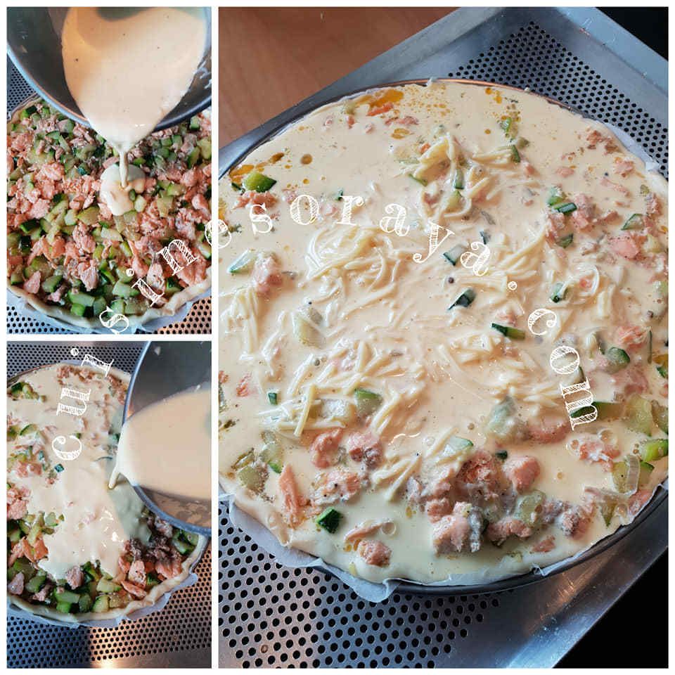 Quiche saumon aux courgettes