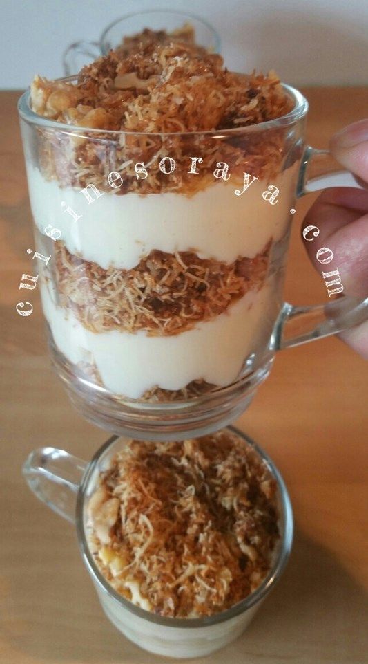 Cheveux d'ange et noix à la crème au lait