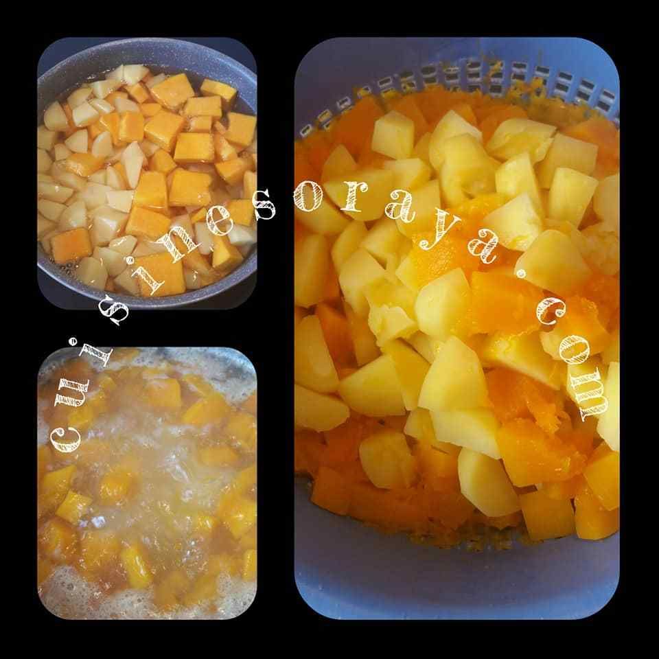 Purée de potiron - pomme de terre au curry