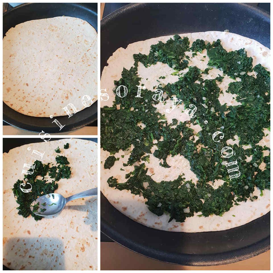 Galette aux épinards, champignons et fromage