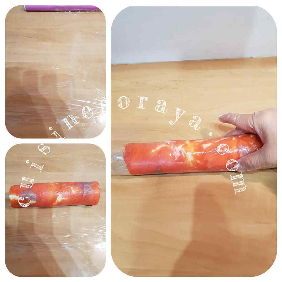 Rouleaux de saumon ou au poulet.