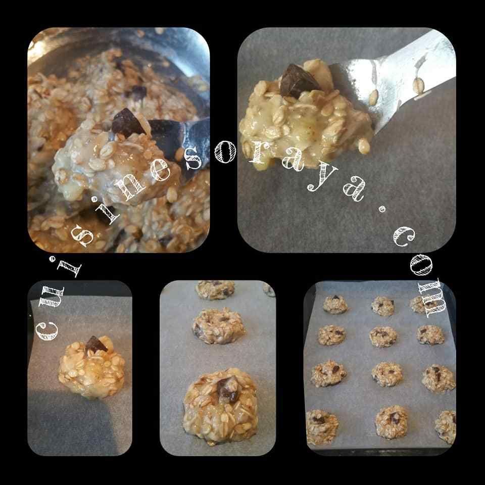 cookies bananes flocons d'avoine chocolat