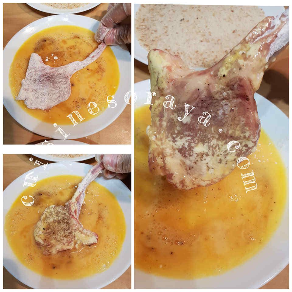 Côtelettes d'agneau panées
