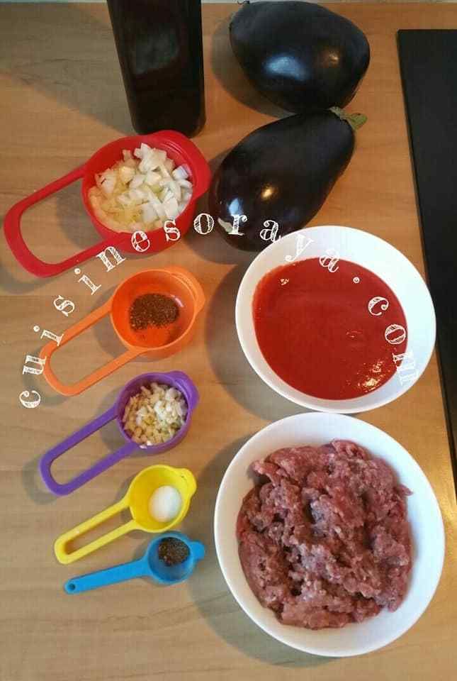 Aubergine à la sauce bolognaise