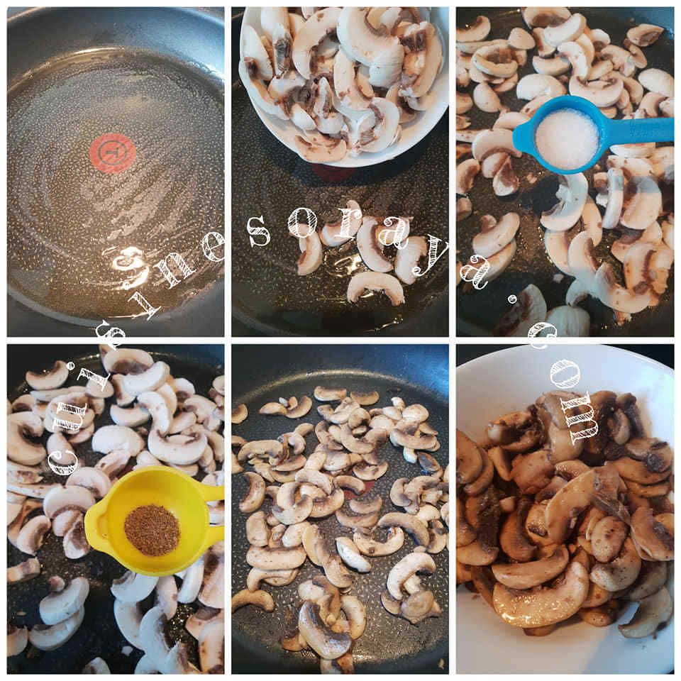 Galette aux épinards, champignons et fromage