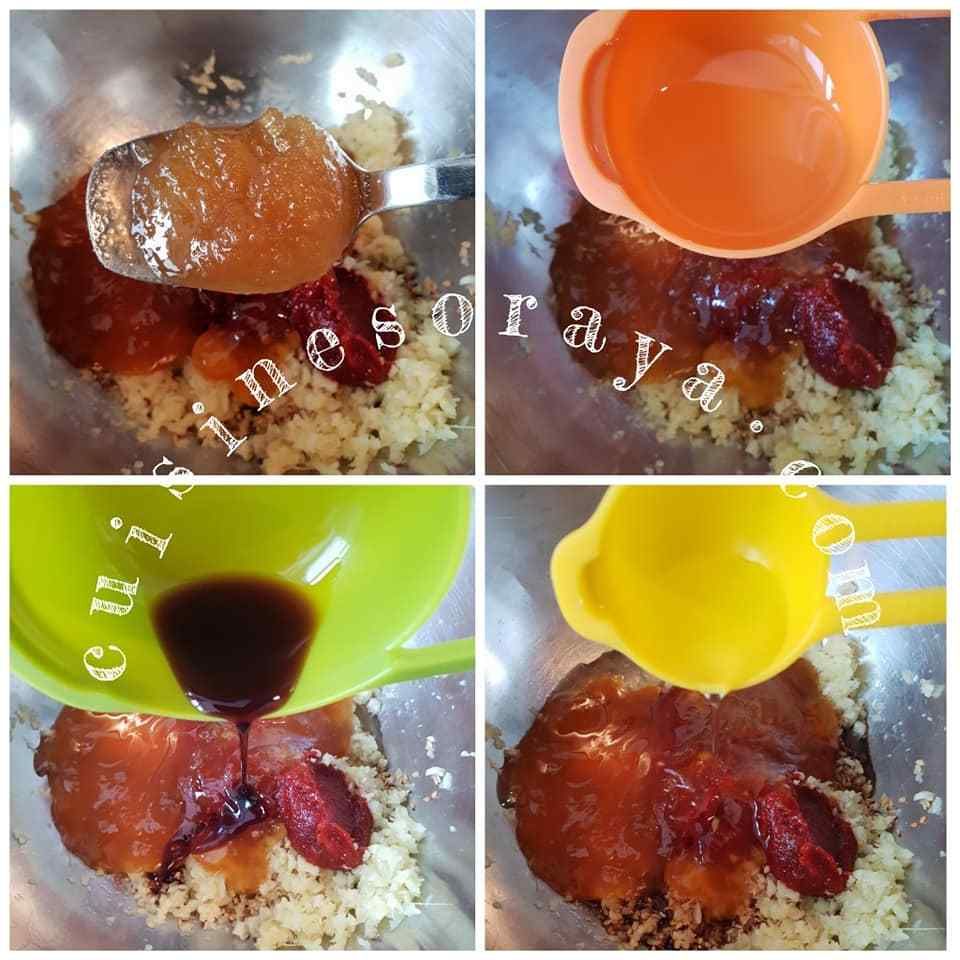 Poitrine d'agneau grillé fondante sauce aigre douce piquante