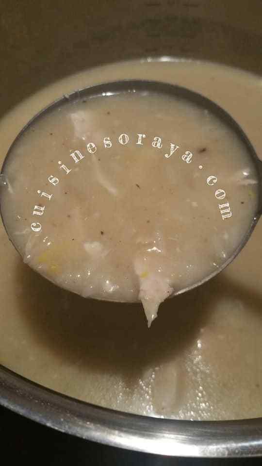 Soupe Avgolemono / Soupe au poulet grecque