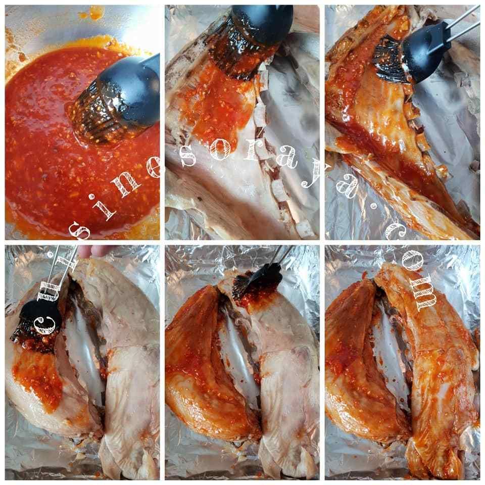 Poitrine d'agneau grillé fondante sauce aigre douce piquante