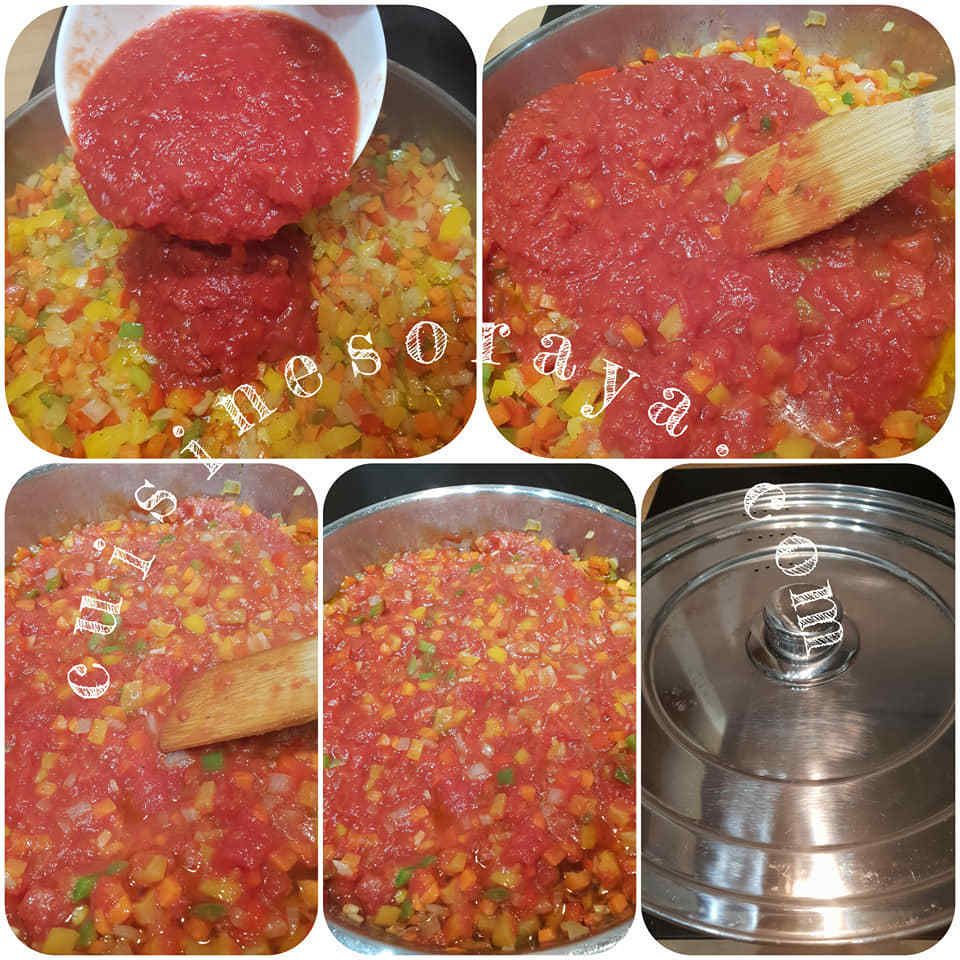 Bar au four à la sauce aux crevettes et au poivron grillé