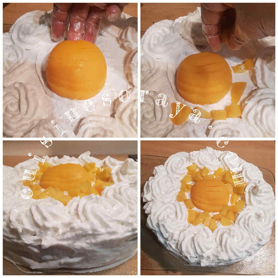 Gâteau pêcher mignon