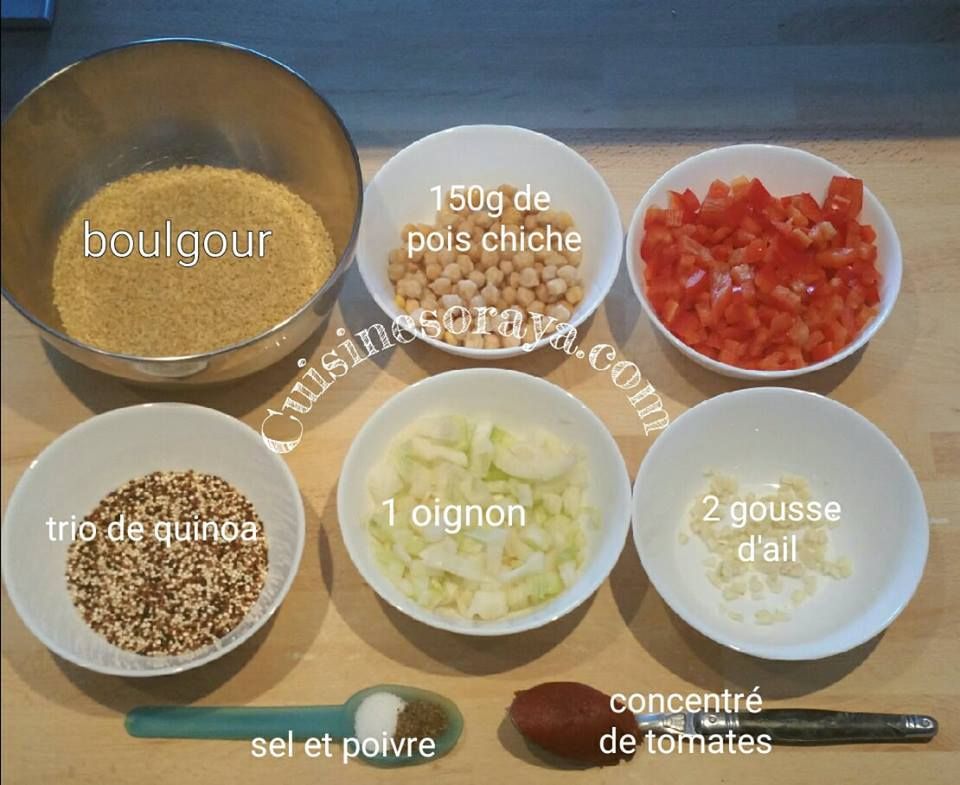 boulgour et trio de quinoa aux légumes