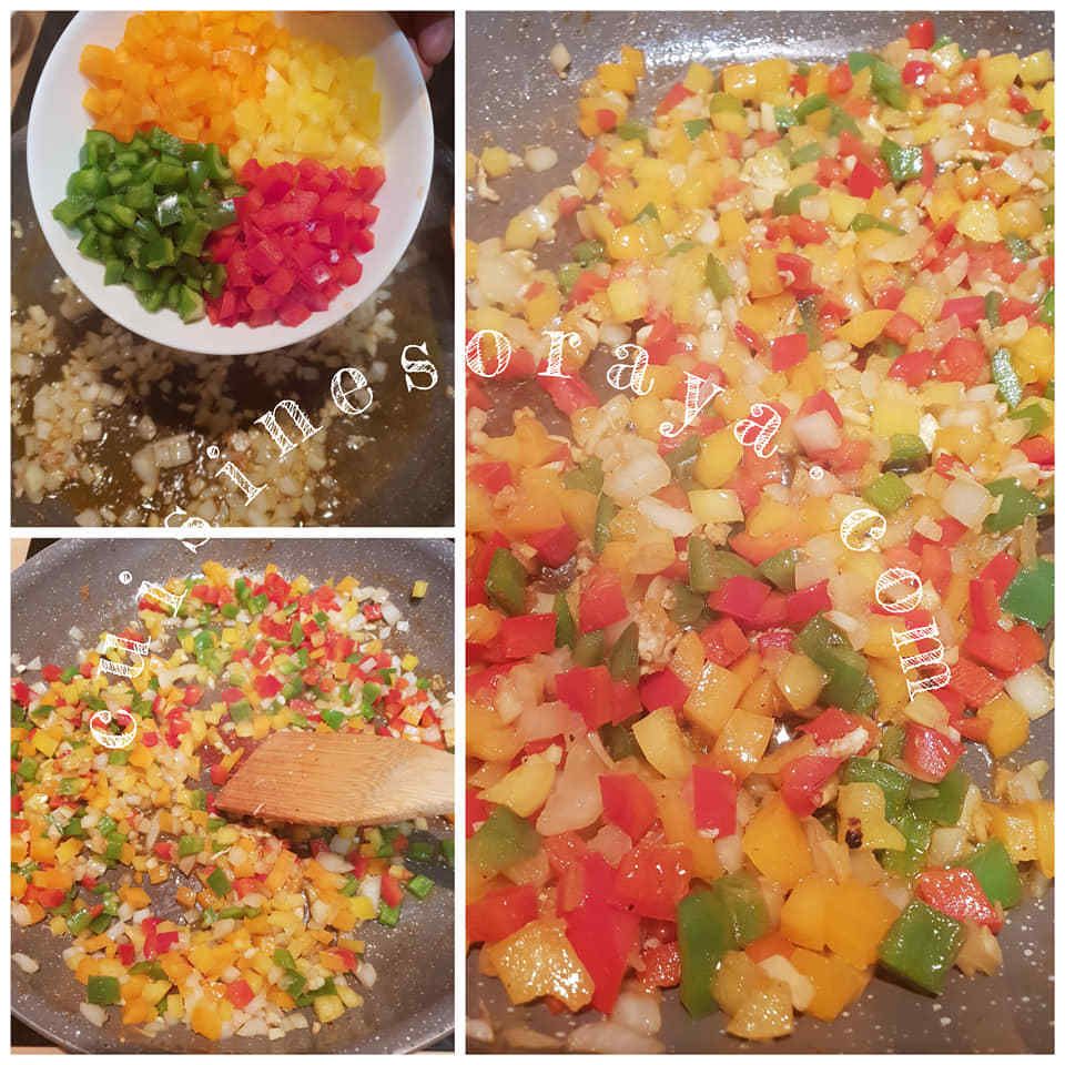 Quesadillas de poulet légumes et au fromage