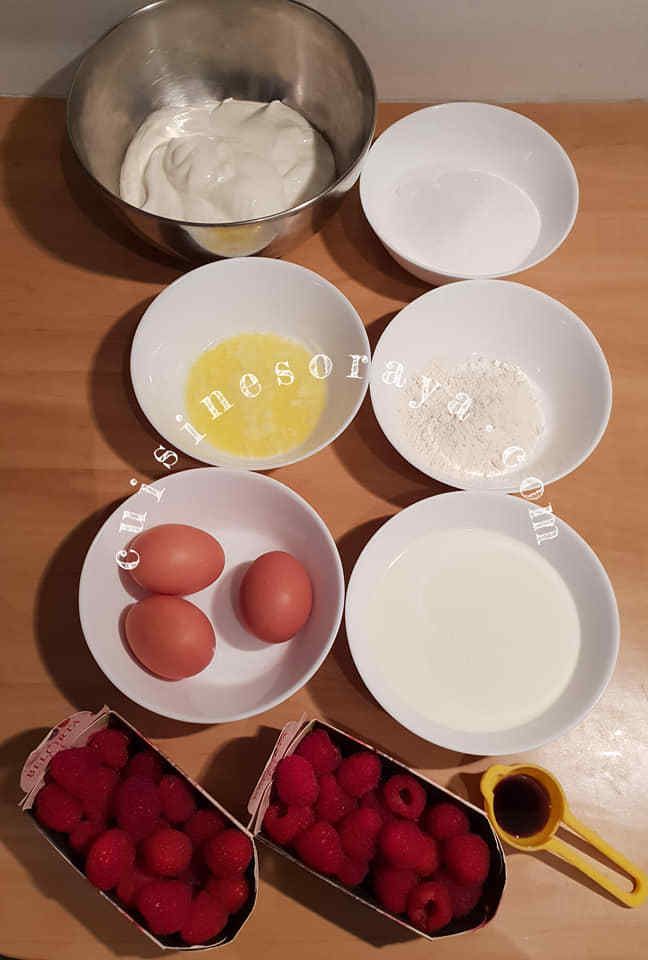 Tarte fromage blanc framboises