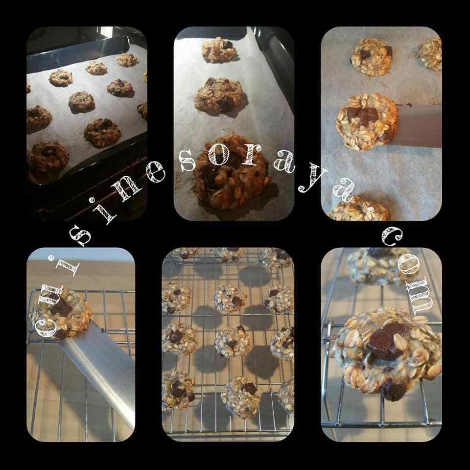 cookies bananes flocons d'avoine chocolat