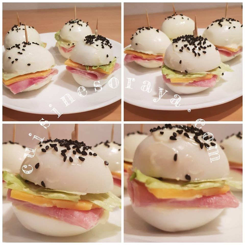 Oeuf dur façon burger