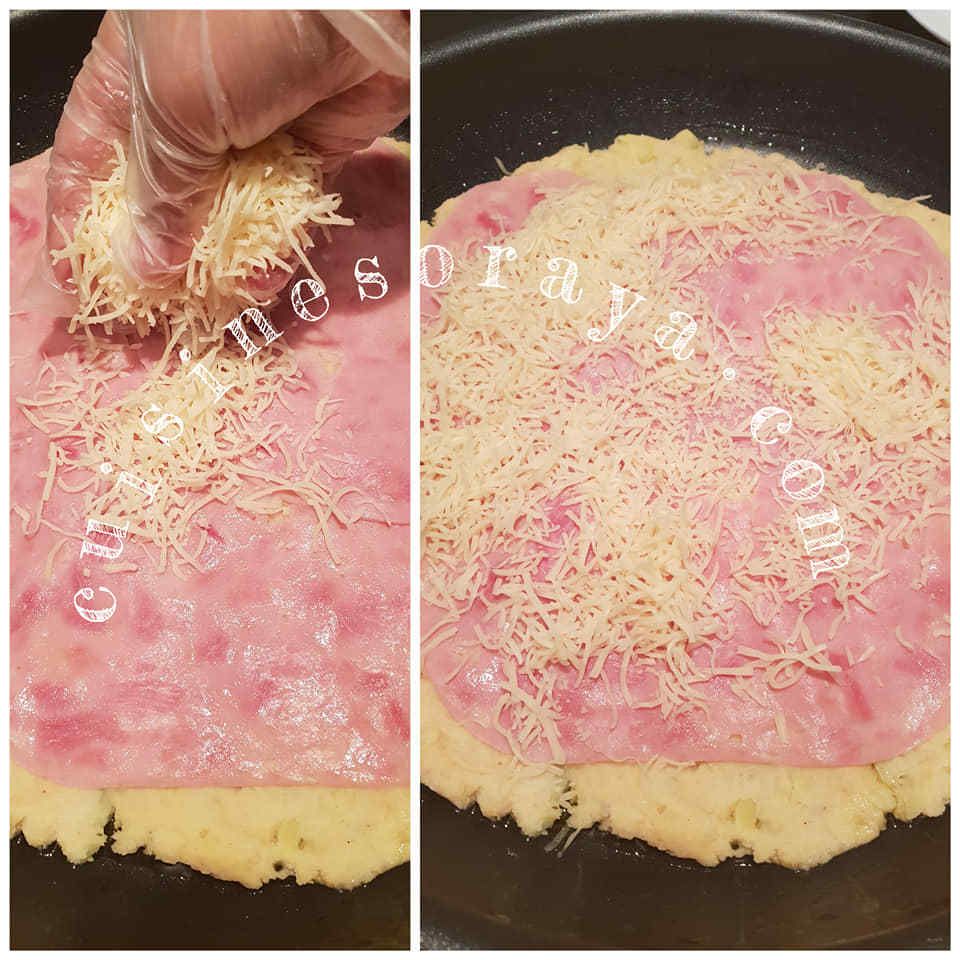 Galette de pomme de terre farcis au jambon de dinde-fromage