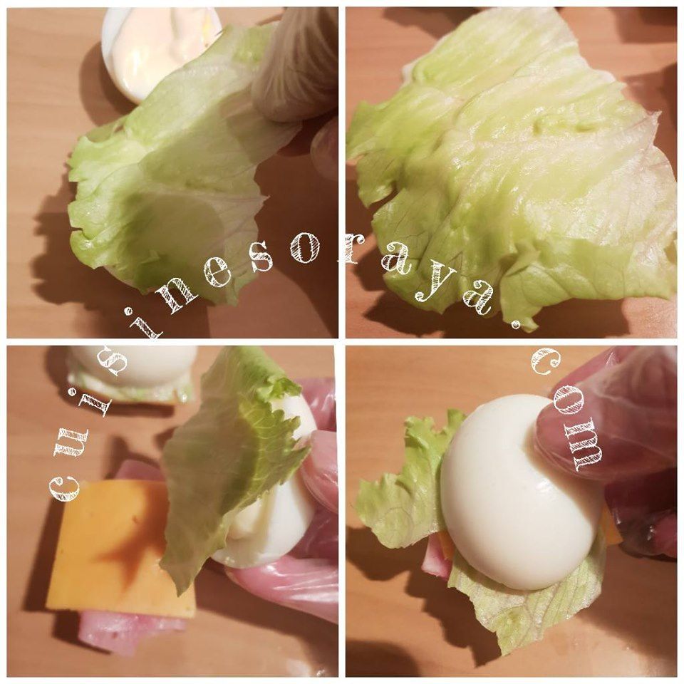 Oeuf dur façon burger