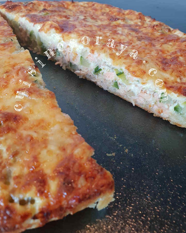 Quiche saumon aux courgettes