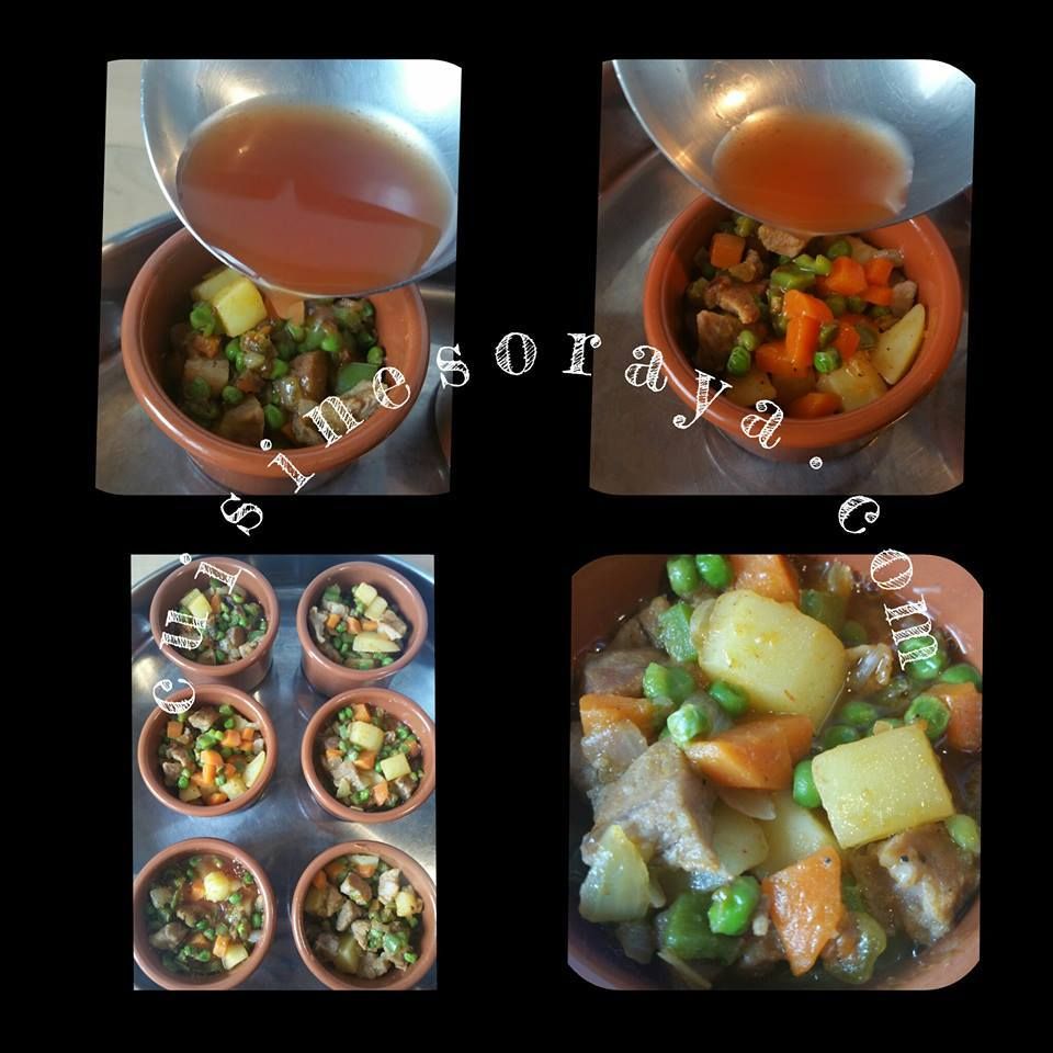 Etouffé de lègumes, viande et sa pâte feuilletée