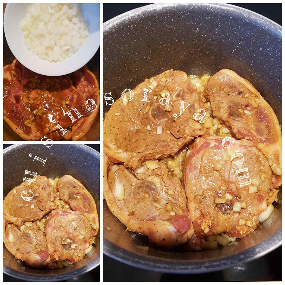 Tajine viande aux pruneaux, abricots et amandes