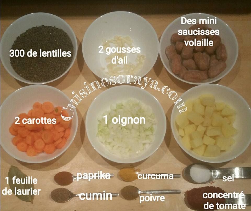 Ragoût de lentilles.