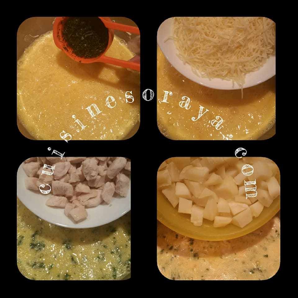 Quiche sans pâte aux poulet / Tajine Tunisien aux poulet