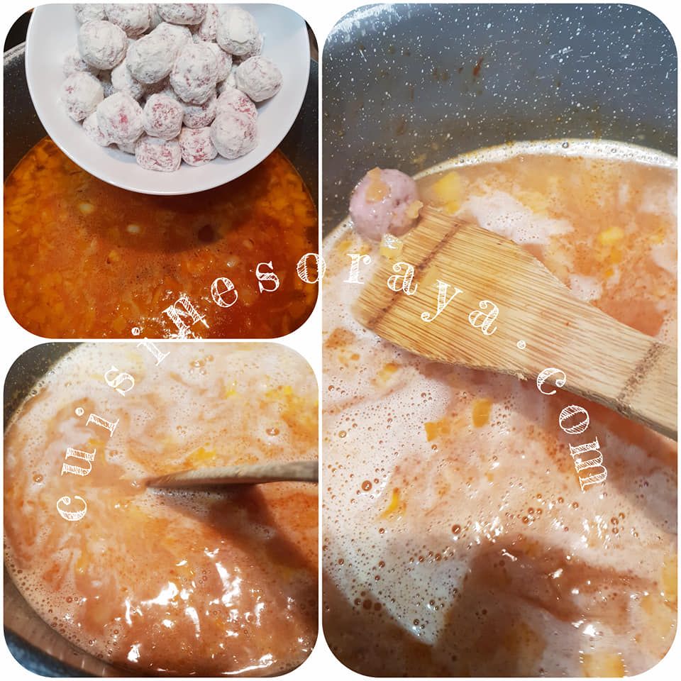 Soupe au yaourt, menthe et boulette de viande bien complète - yoğurtlu çorbası