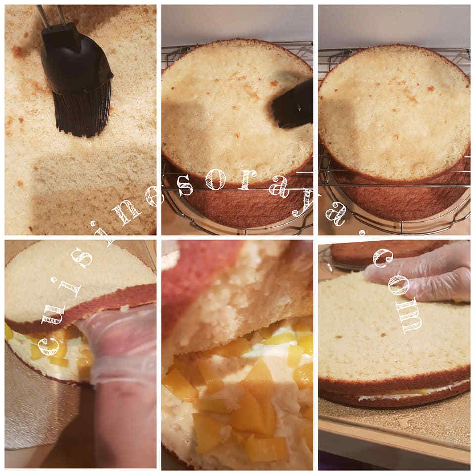 Gâteau pêcher mignon