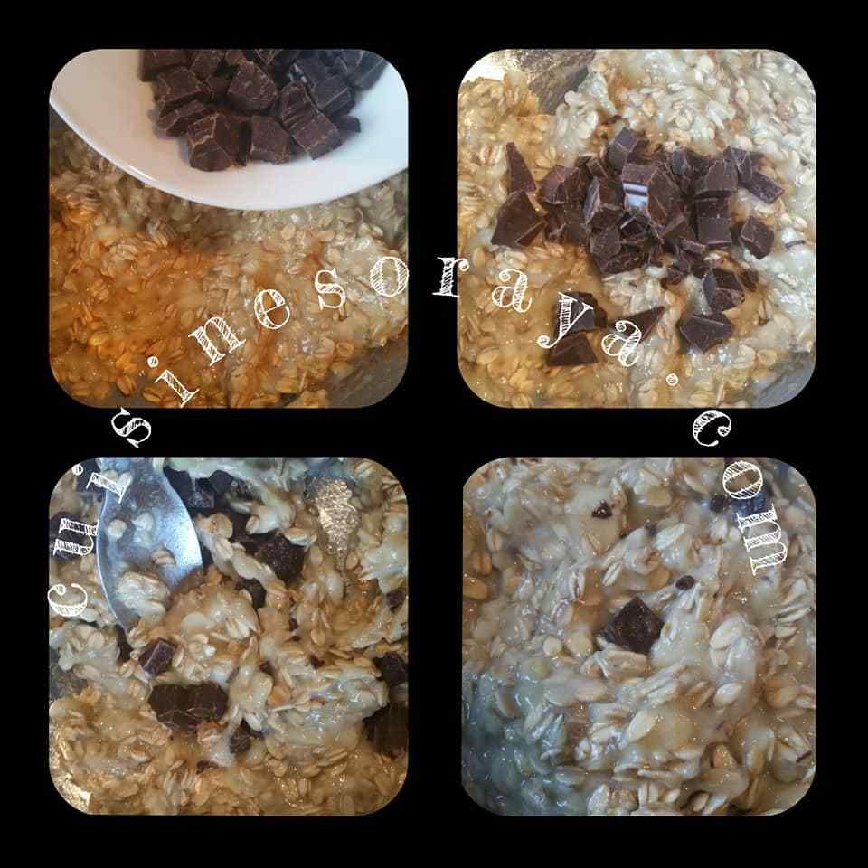 cookies bananes flocons d'avoine chocolat