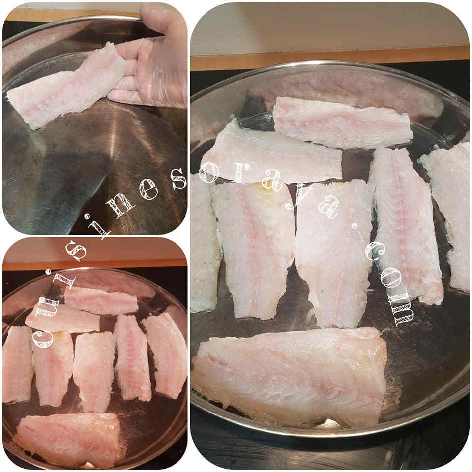 Bar au four à la sauce aux crevettes et au poivron grillé
