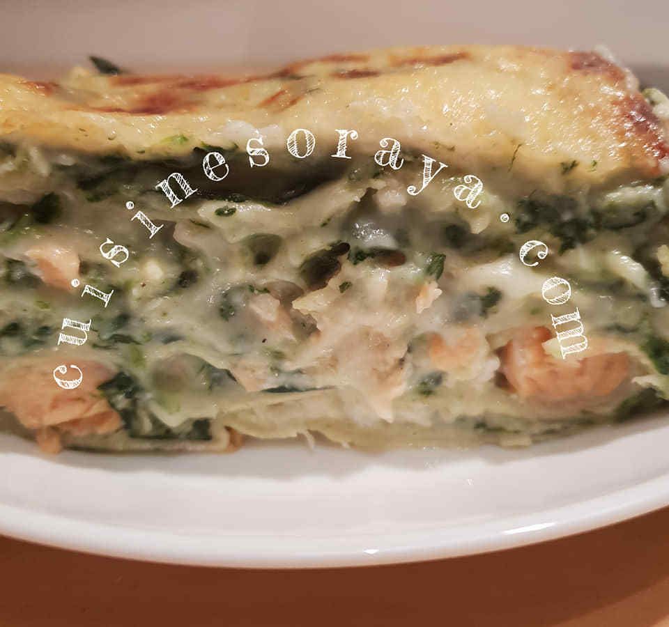 Lasagnes saumon épinards et chèvre