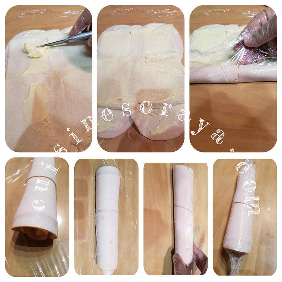 Rouleaux de saumon ou au poulet.