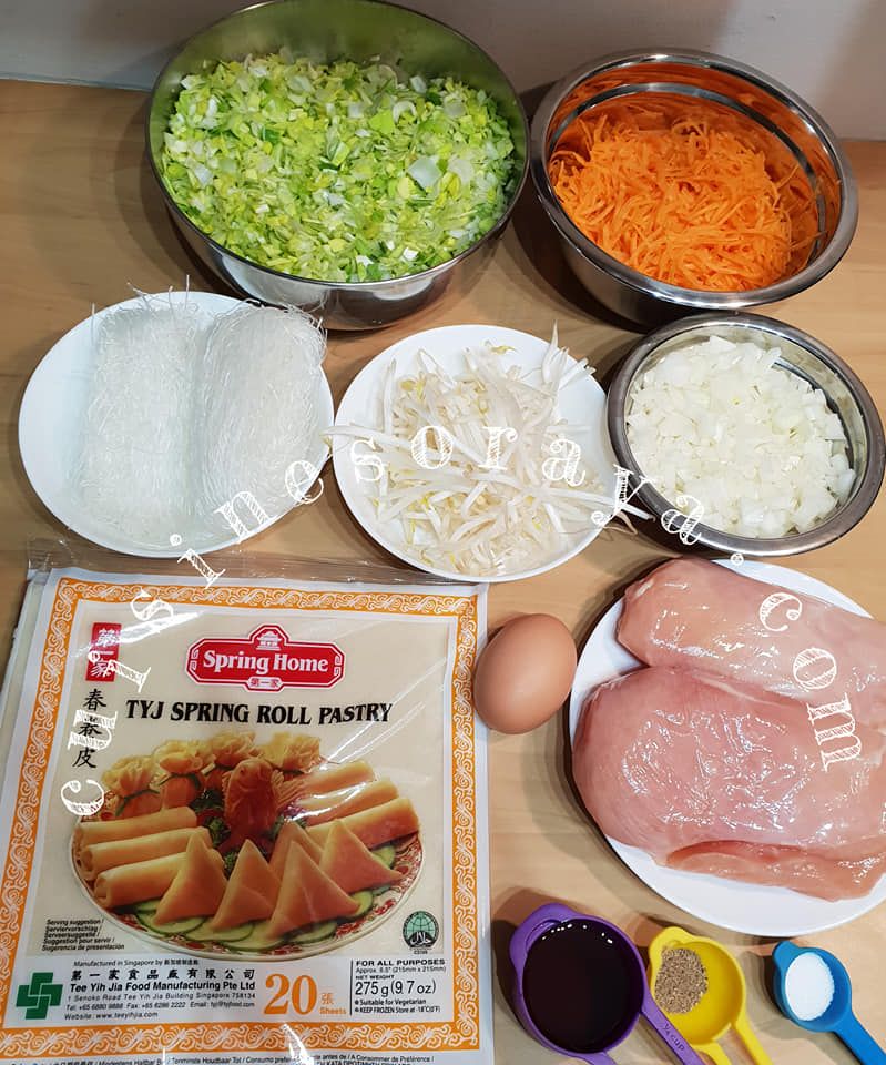 Lumpia poulet et aux légumes