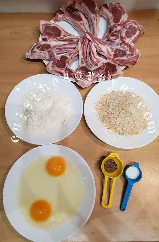 Côtelettes d'agneau panées