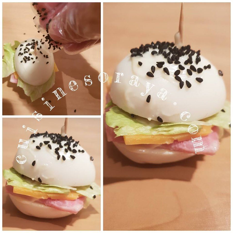 Oeuf dur façon burger
