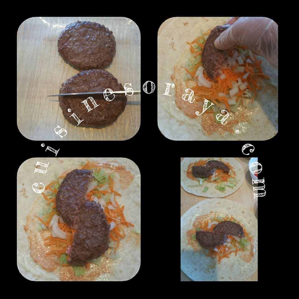 Wraps boeuf crudités