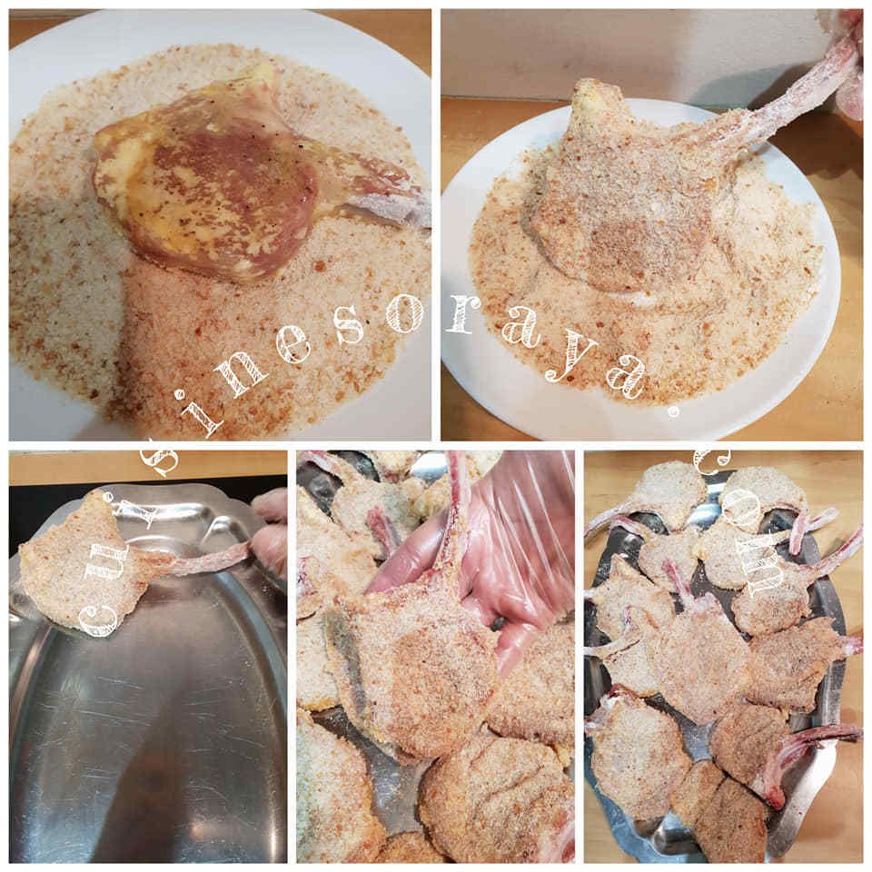 Côtelettes d'agneau panées