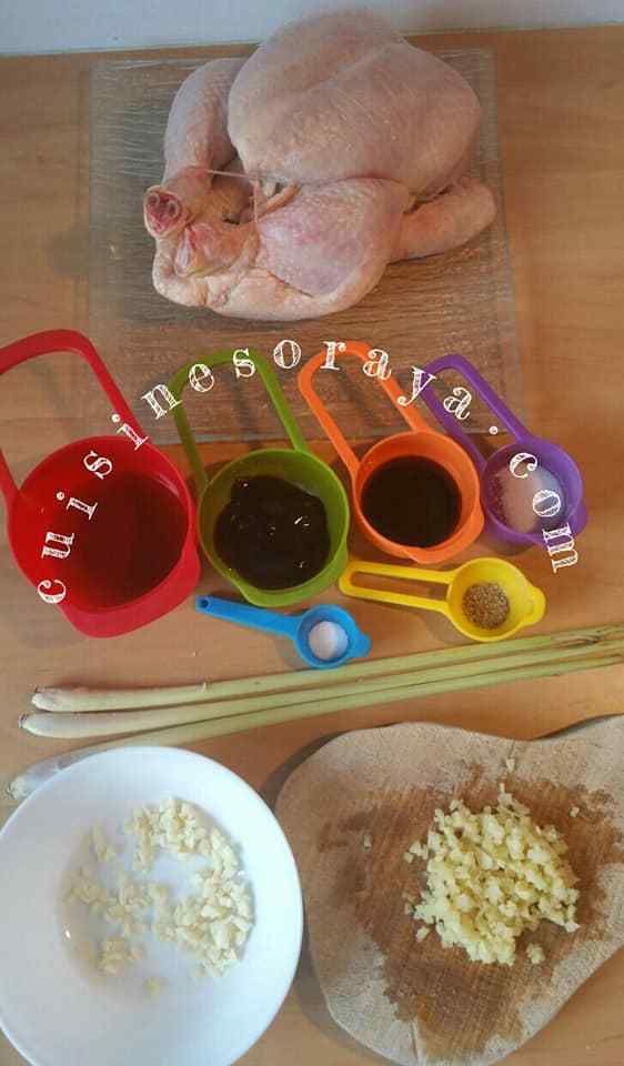 Poulet au four à la citronnelle en crapaudine