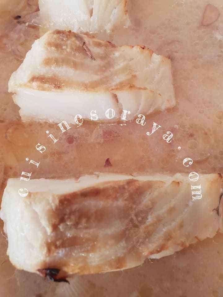 Poisson blanc au four avec sa sauce légère