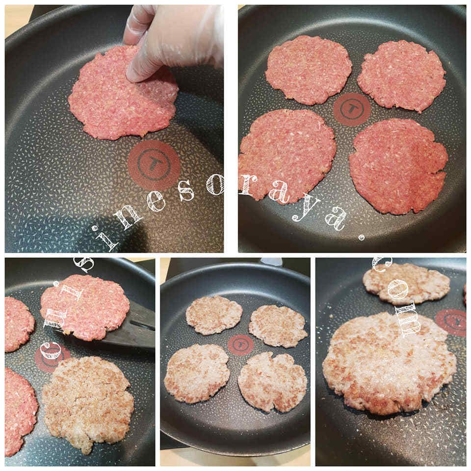 Burger en galette de riz de saumon ou de viande