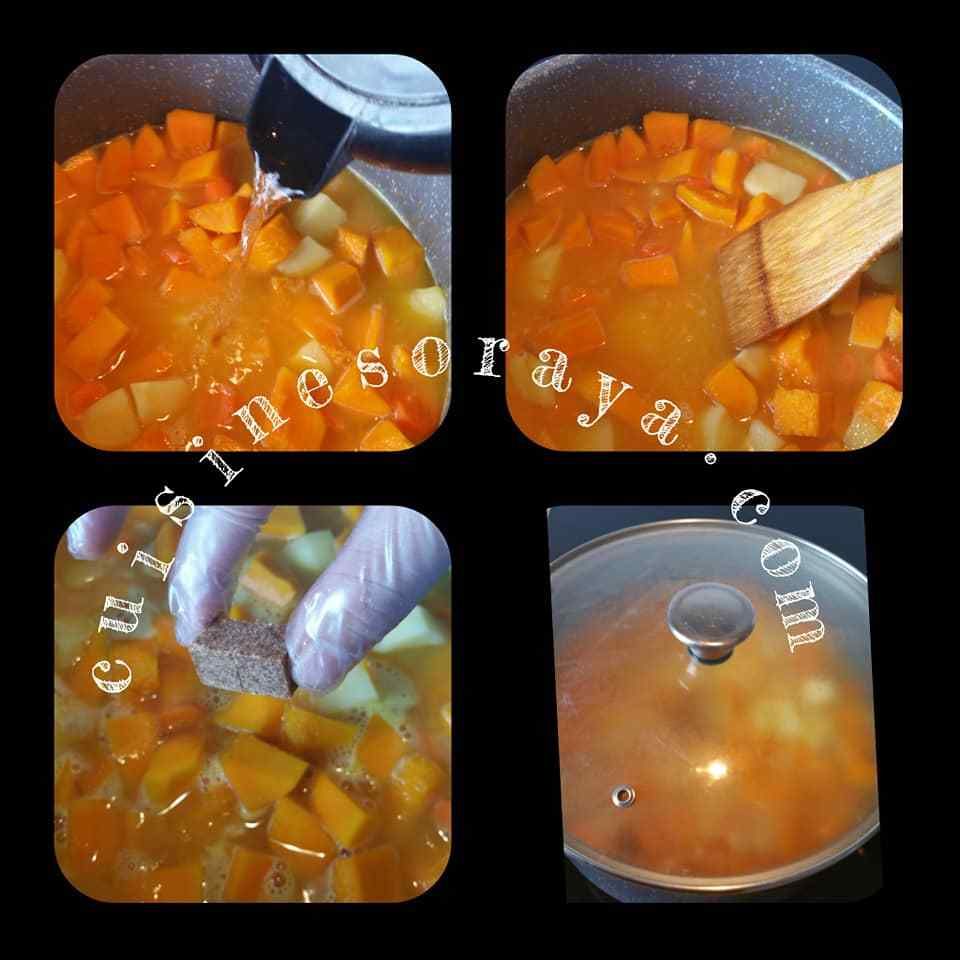 Velouté de potimarron et sa crème fouettée au curry