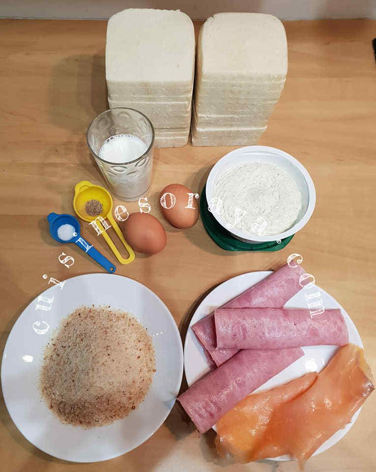 Croque panés au saumon fumé ou au poulet