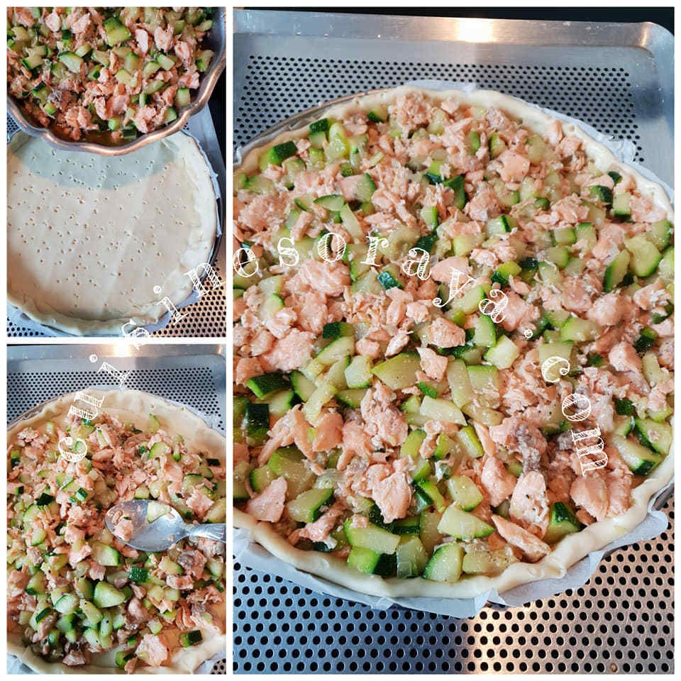 Quiche saumon aux courgettes