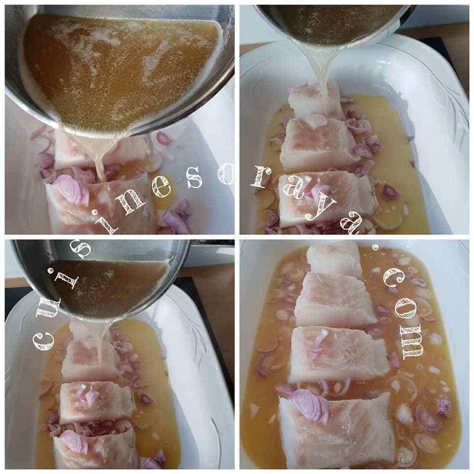 Poisson blanc au four avec sa sauce légère